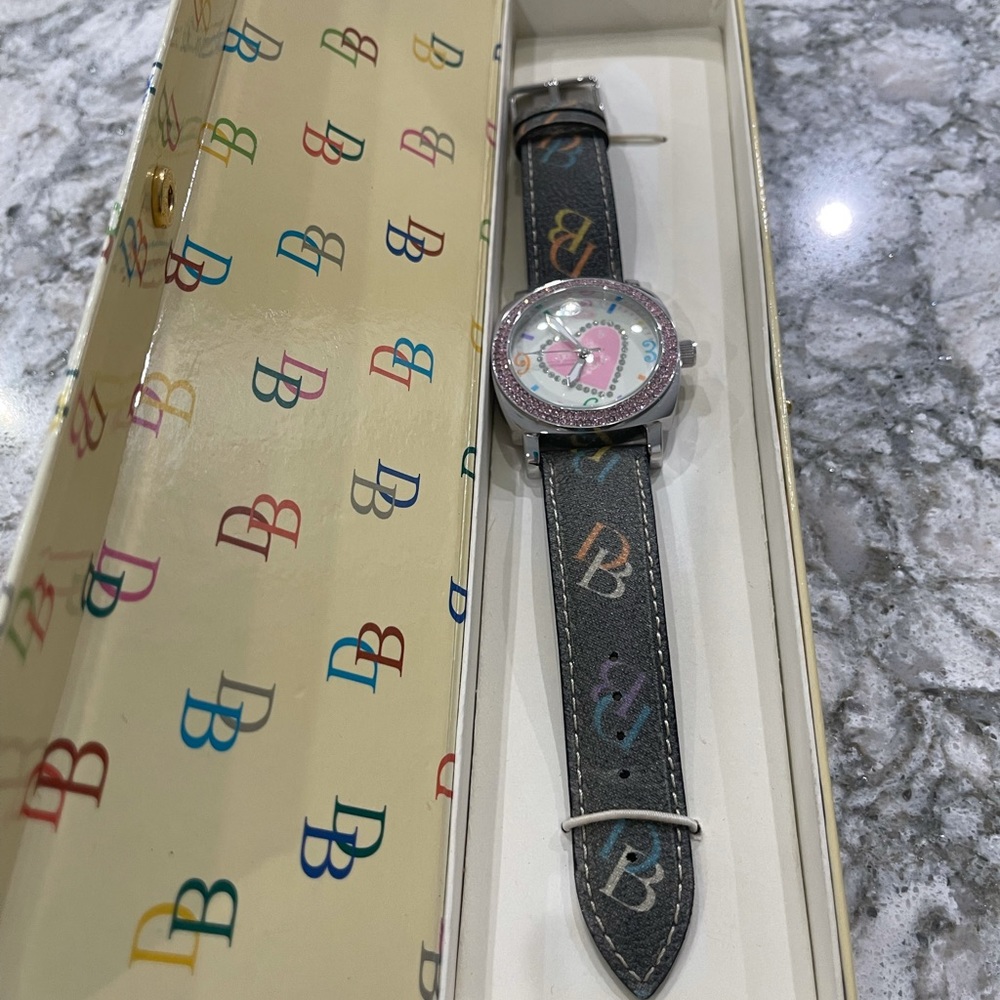 Dooney and Bourke watch Y2K watch with heart face